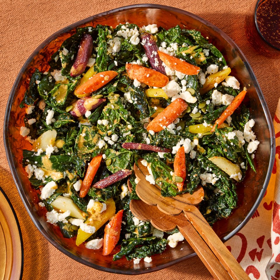 an image of the Roasted Carrot Salad Credit: Photographer: Jen Causey, Food stylist: Julian Hensarling, Prop stylist: Josh Hoggle