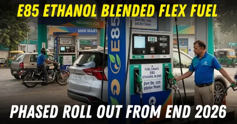 e85 ethanol flex fuel national policy india roll out end 2026 featured