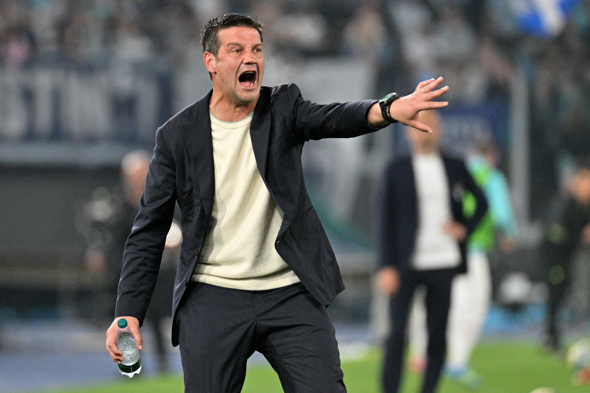 ROME, ITALY - MAY 13: FC Internazionale head coach Cristian Chivu reacts during the Coppa Italia final match between SS Lazio and FC Internazionale at Stadio Olimpico on May 13, 2026 in Rome, Italy. (Photo by Marco Rosi - SS Lazio/Getty Images)