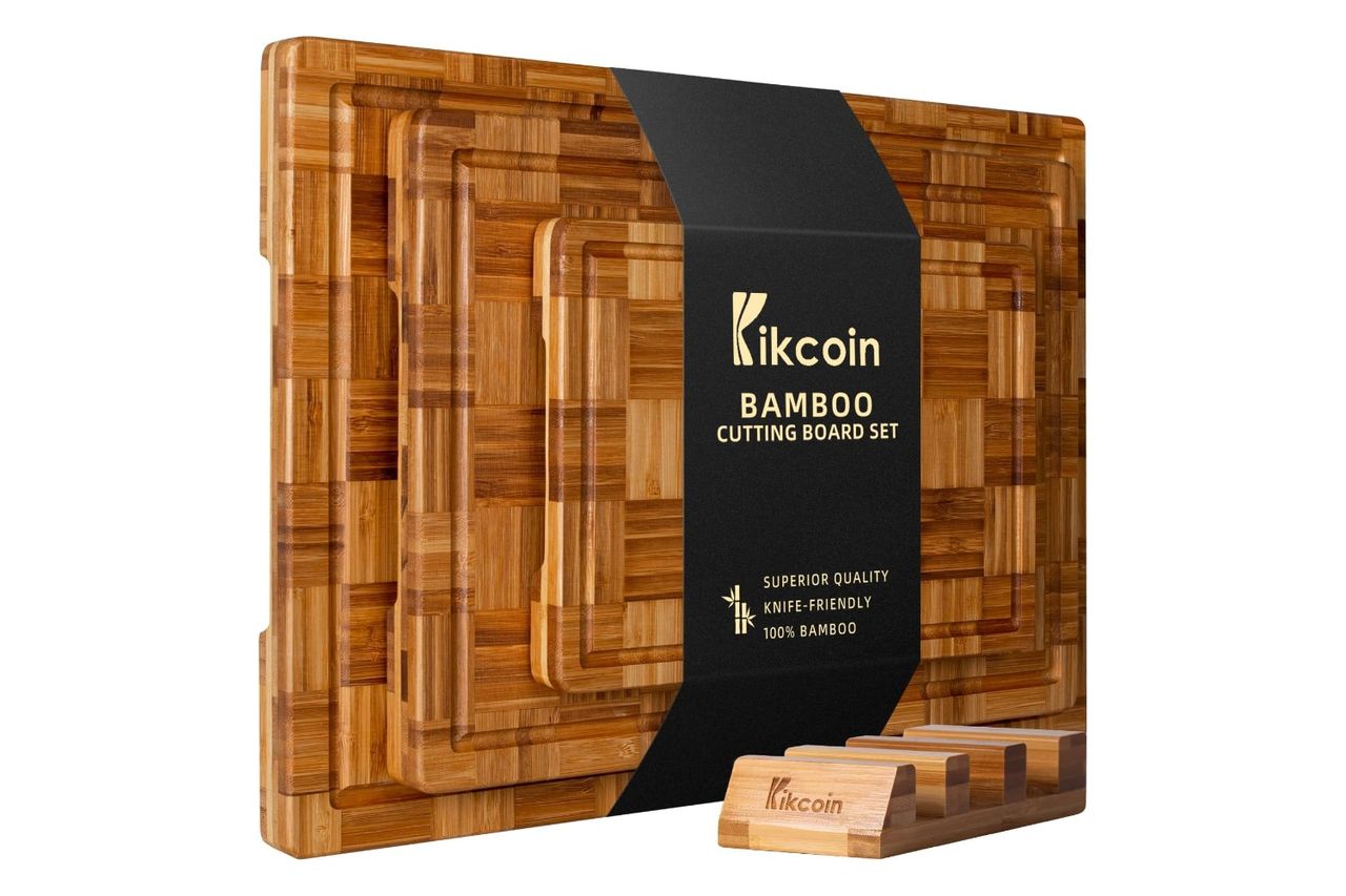 Kikcoin Extra Large Bamboo Cutting Boards Credit: Amazon