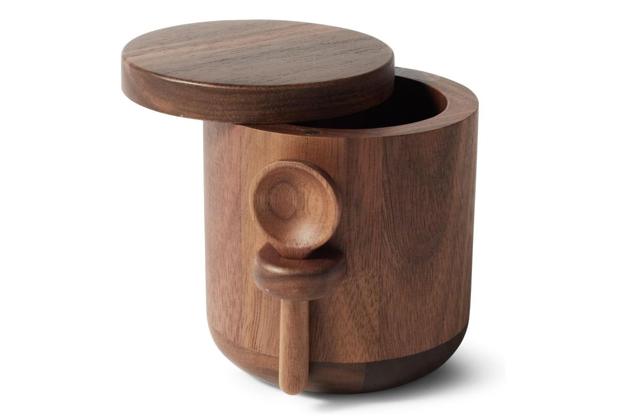 Sur La Table American Black Walnut Salt Keeper Credit: Amazon