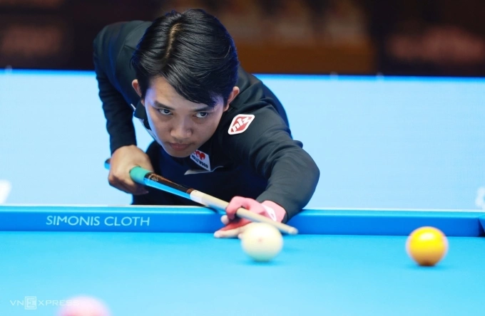 Vietnamese player Chiem Hong Thai during the Three-Cushion World Cup final in Ho Chi Minh City on May 24, 2026. Photo by Read/Duc Dong