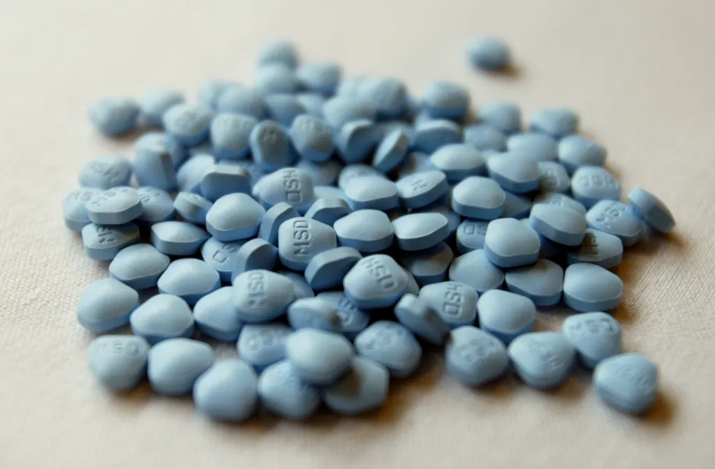 A pile of finasteride pills.