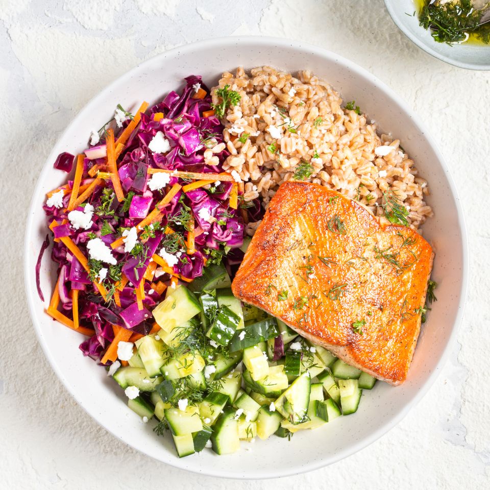 salmon power bowl Credit: Crystal Hughes