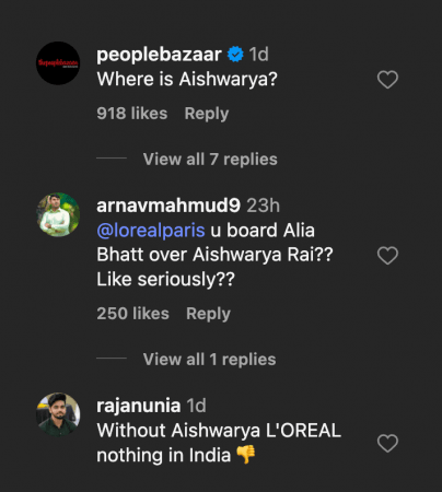 'You can't replace OG': Fans upset as Aishwarya Rai Bachchan's poster missing from L'Oréal Paris Cannes campaign; Alia Bhatt makes stylish arrival at French Riviera 'You can't replace OG': Fans upset as Aishwarya Rai Bachchan's poster missing from L'Oréal Paris Cannes campaign; Alia Bhatt makes stylish arrival at French Riviera