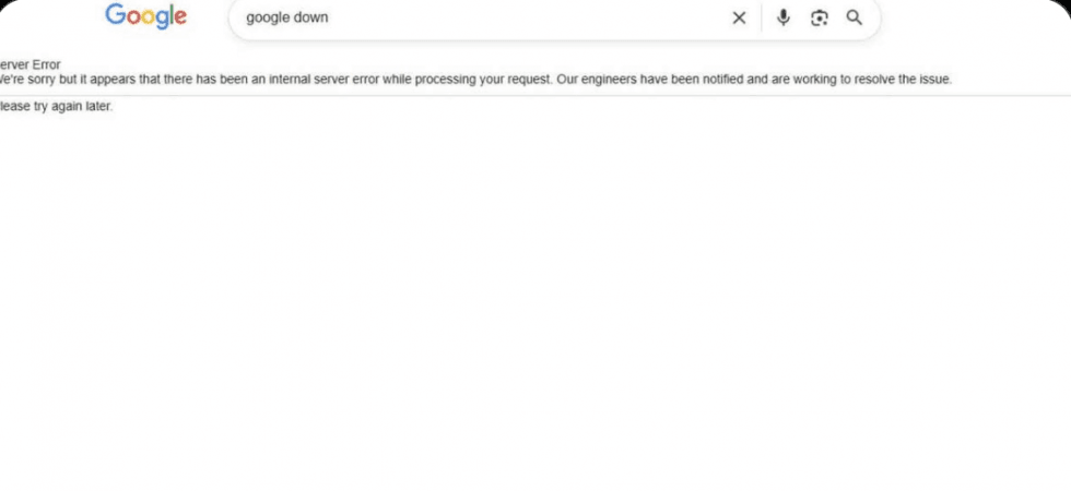 Google Search Crashes for Users Across Regions; '500 Error' Reports Flood Social Media