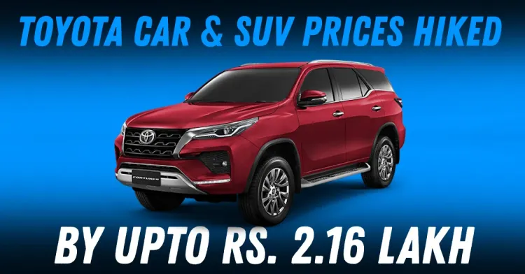toyota india car price hike april 2026 featured
