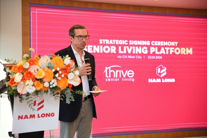 Jeremy Ragsdale, Founder and Group CEO of Thrive Senior Living LLC (USA), highlighted the potential and the urgent need for senior living development in Vietnam. Photo courtesy of Nam Long