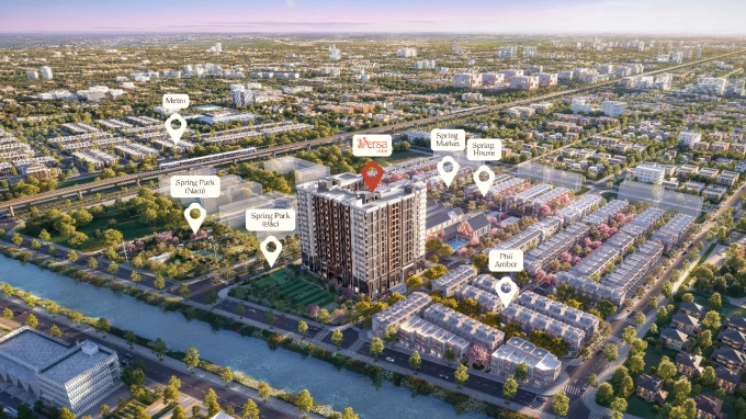 Persa Place is the first high-rise precinct within Springville - Nhon Trachs most prominent international airport township. Photo courtesy of Gamuda Land