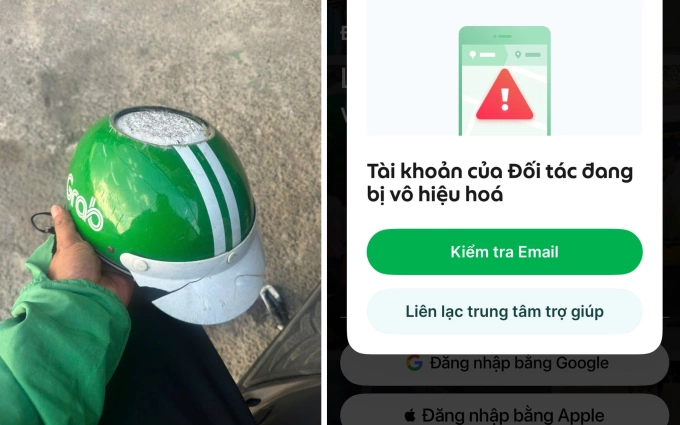 Mr. Thanh had his helmet smashed by a customer and his account was locked in March 2026. Photo: Provided by the character
