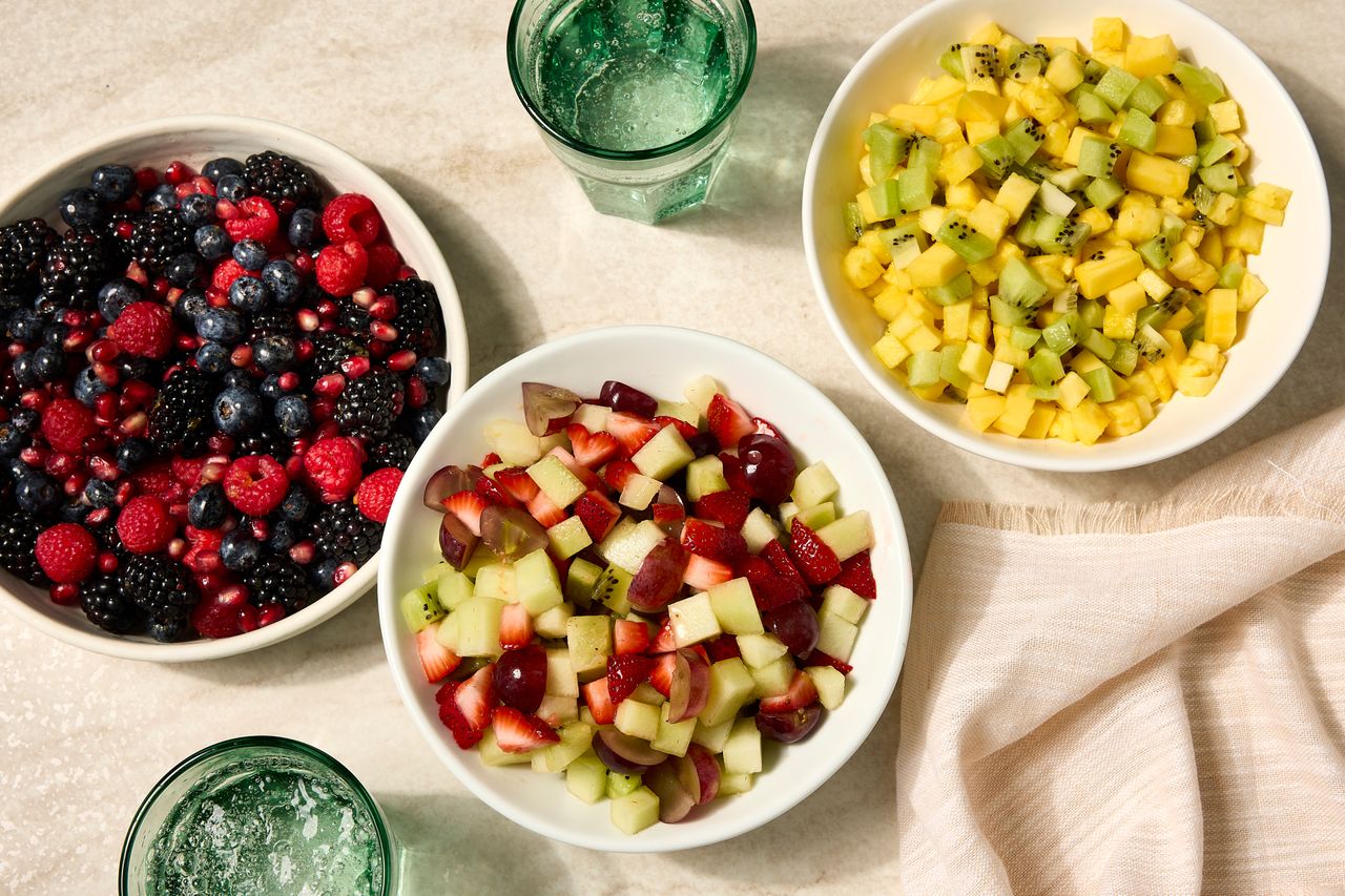 A recipe image of Simple Fruit Salad. Credit: Photographer: Jen Causey.