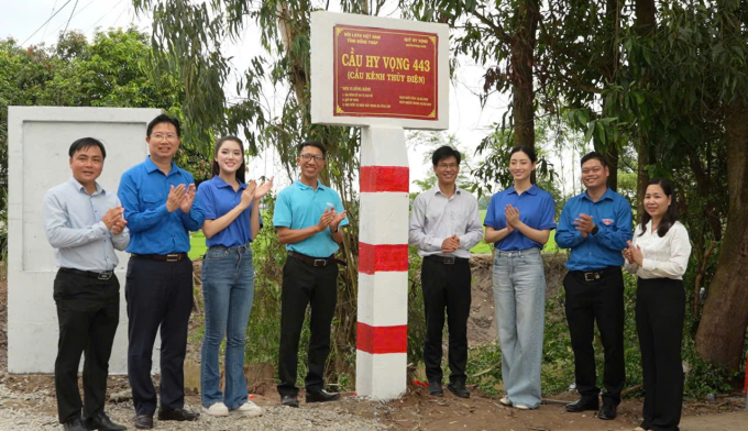 Hope Bridge 443 was formerly the Hydroelectric canal bridge, Phu Tho commune, Dong Thap province. Photo: Tien Danh
