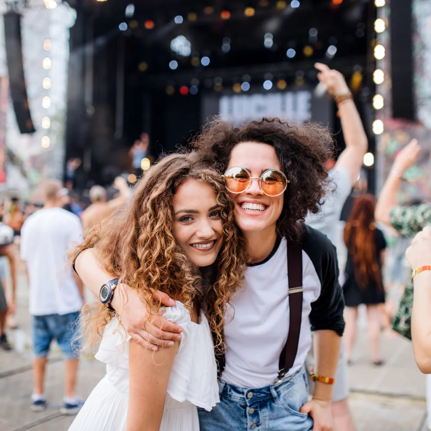 women experiencing positive health effects thanks to attending concerts