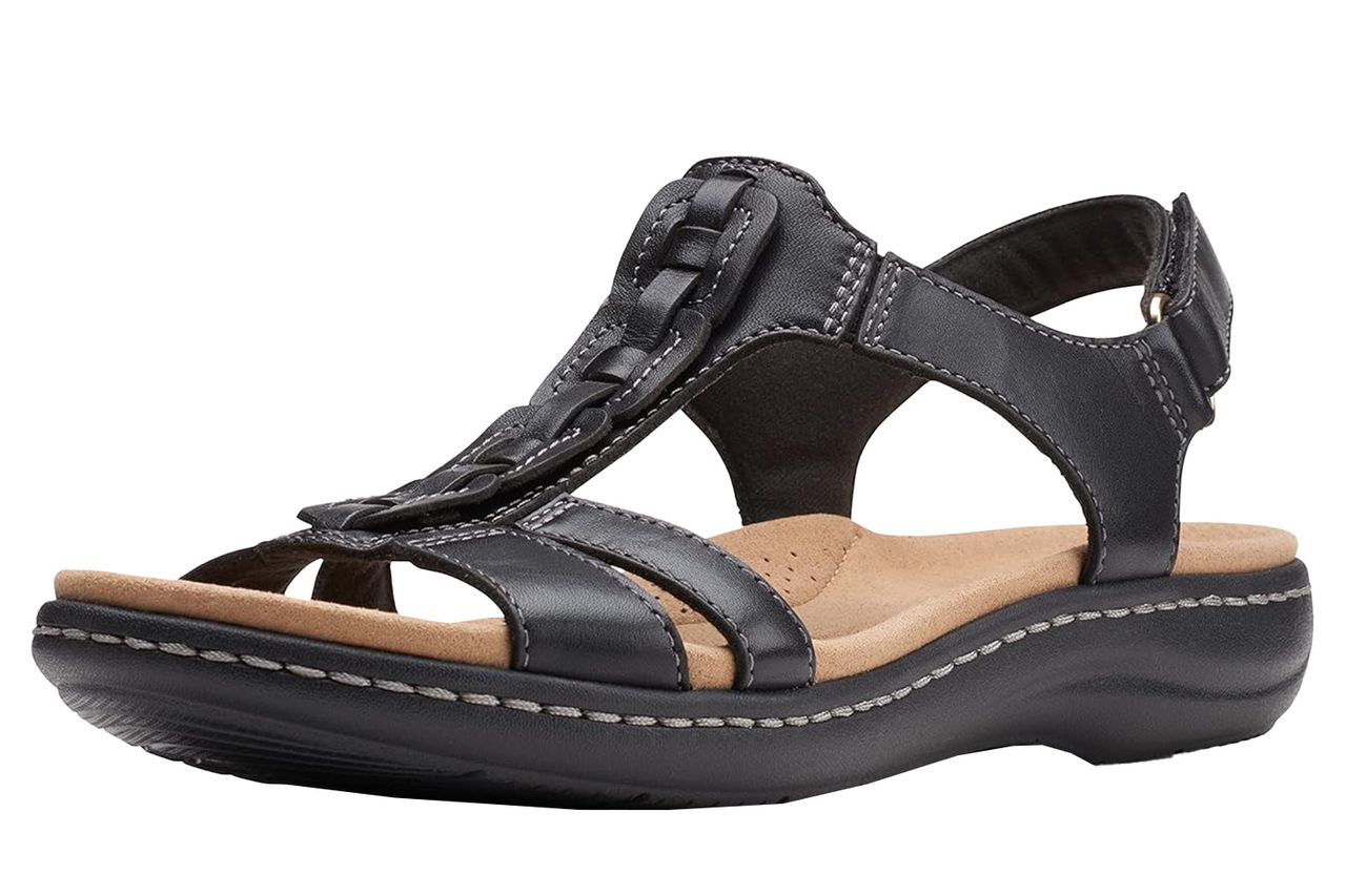 Amazon Clarks Women's Laurieann Kay Flat Sandal Credit: Amazon