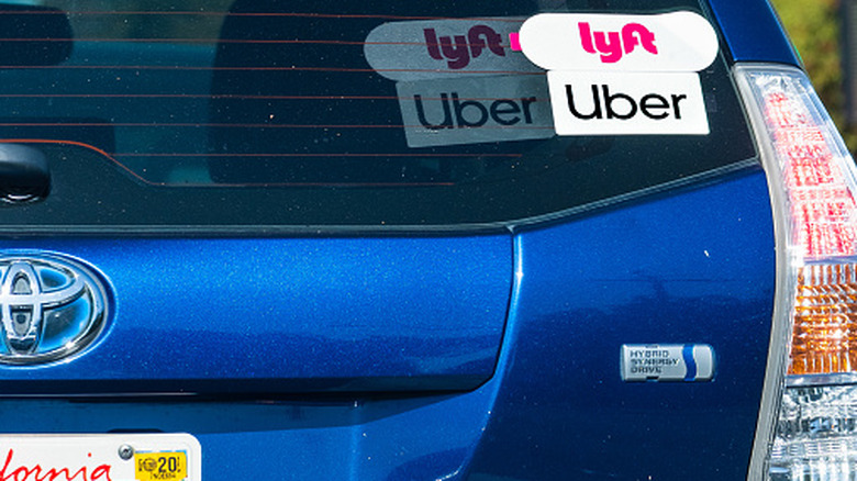 Close up of the back of a vehicle.