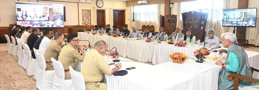 J&K LG Manoj Sinha is chairing a meeting to review preparations for the coming Amarnath Yatra LG Manoj Sinha