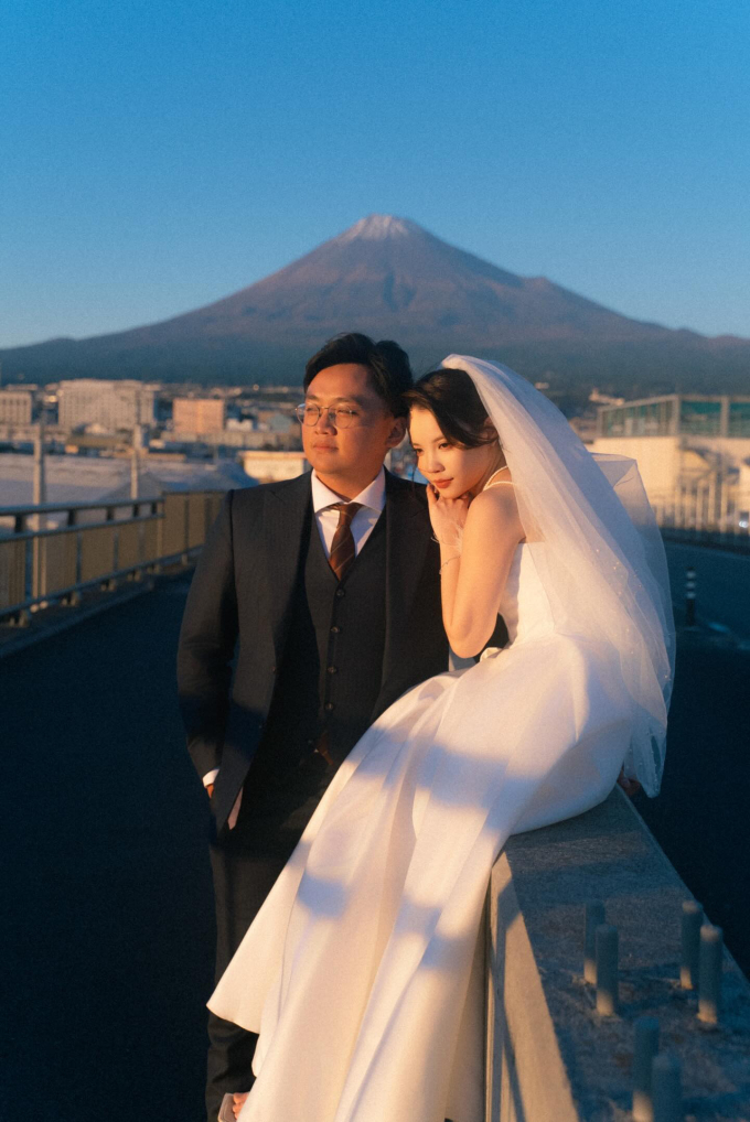 Truc Ly and Hoang Dat in pre-wedding photos in Japan in 2025. Photo: Provided by the character