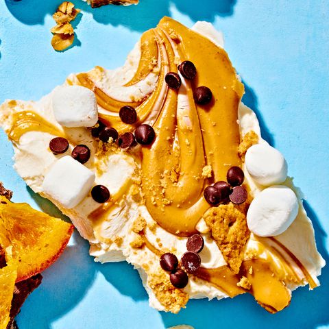 honey peanut butter yogurt bark Credit: Ted + Chelsea Cavanaugh