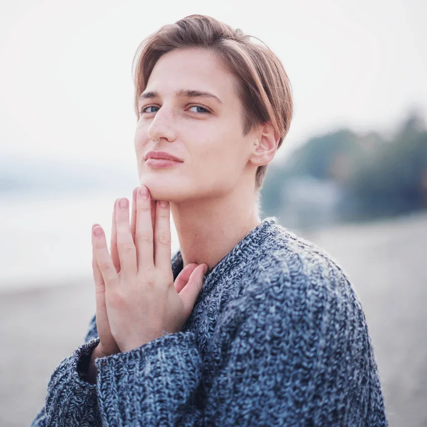 woman feeling deeply because she's so smart