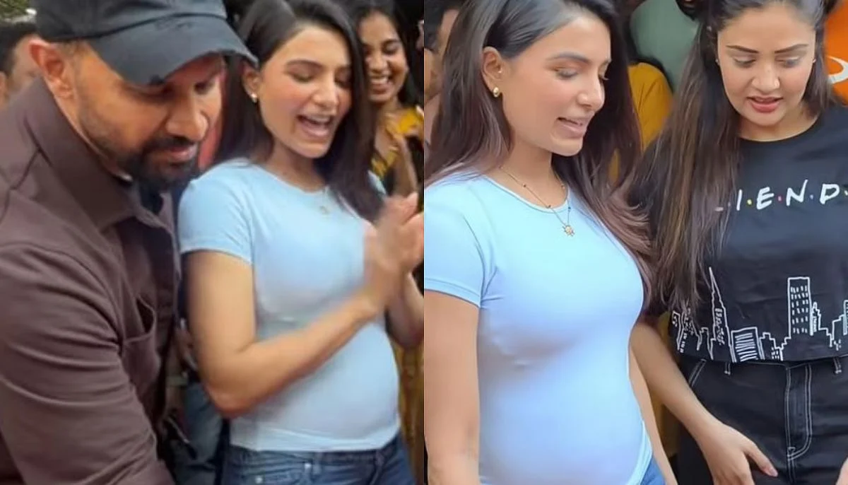 Samantha celebrates Maa Inti Bangaaram success with Raj Nidimoru, sparks pregnancy buzz