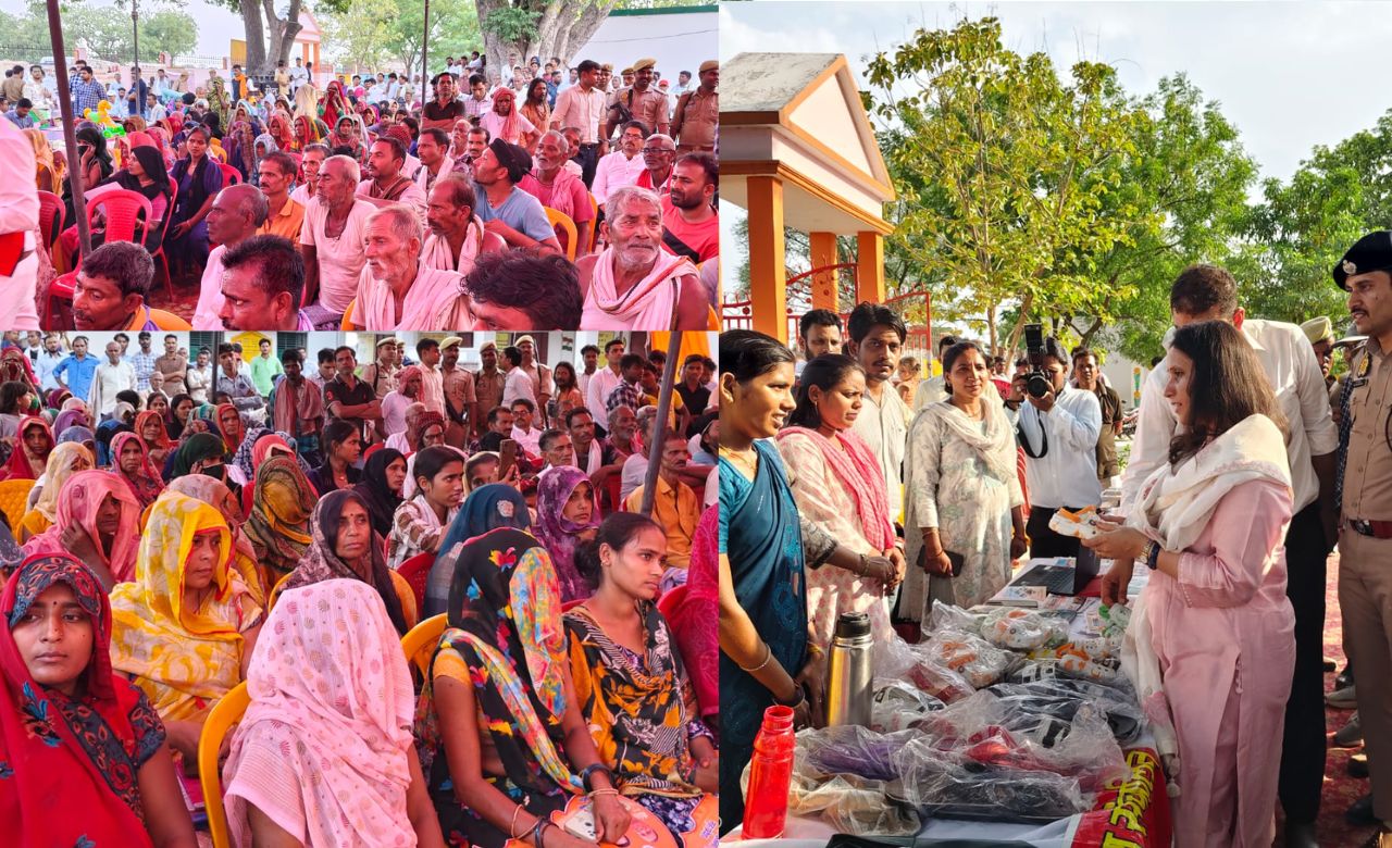 Prayagraj DC Saumya Agarwal during public grievances (Tezzbuzz News)