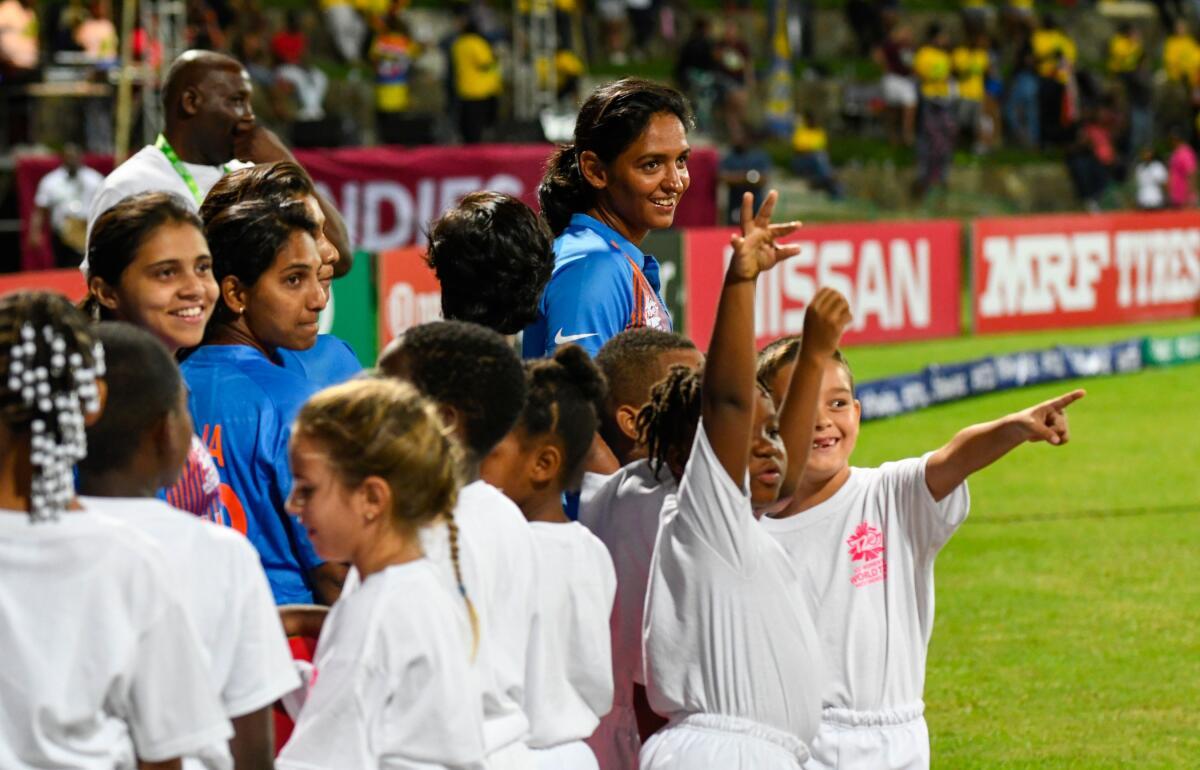 Harmanpreet Kaur before the 2018 Women’s T20 World Cup semifinal against England which India lost. Harmanpreet Kaur before the 2018 Women’s T20 World Cup semifinal against England which India lost.