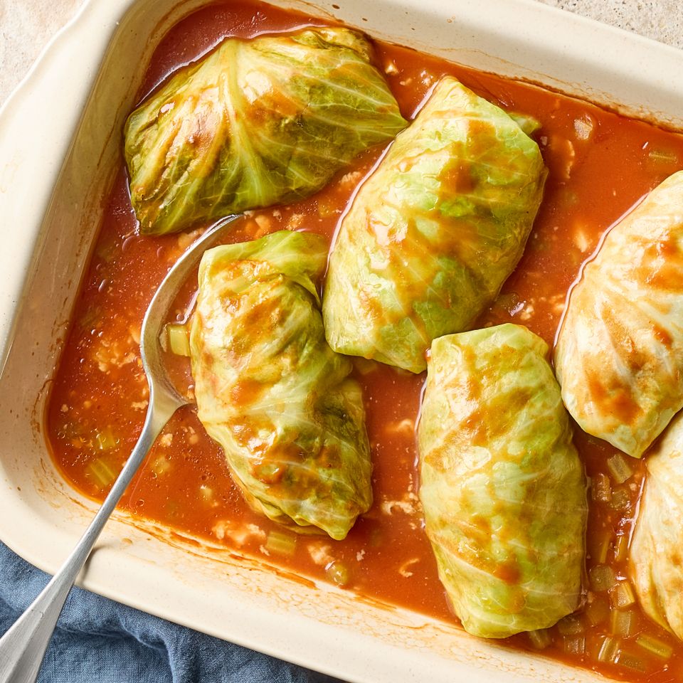 Recipe image of My Grandmother’s Halupki (Stuffed Cabbage) Credit: Photographer: Jake Sternquist, Food Stylist: Lauren McAnelly, Prop Stylist: Lexi Juhl.
