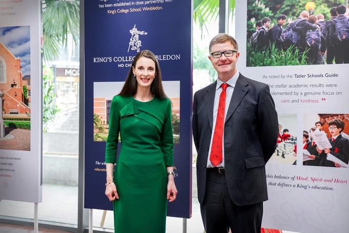 Kieran McLaughlin (R), Founding Head of School, King’s HCMC. Photo courtesy of Kings