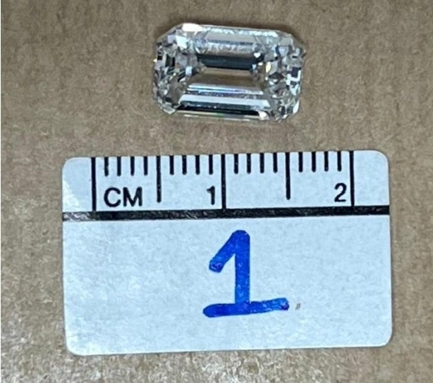 Photo of the genuine diamond that was recovered. Photo by police