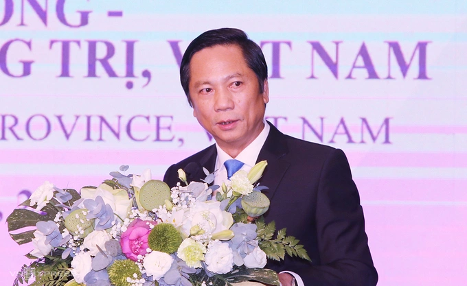 Mr. Hoang Nam, Vice Chairman of Quang Tri province spoke. Photo: Dac Thanh