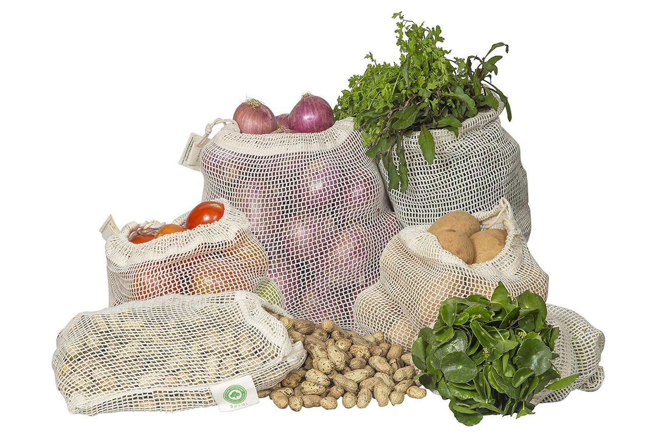 Organic Cotton Mart Reusable Cotton Mesh Produce Bags Credit: Amazon