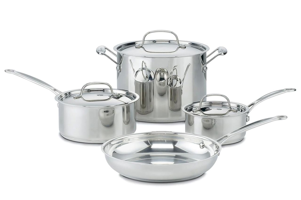 Cuisinart 7-Piece Stainless Steel Pots and Pans Set Credit: Amazon
