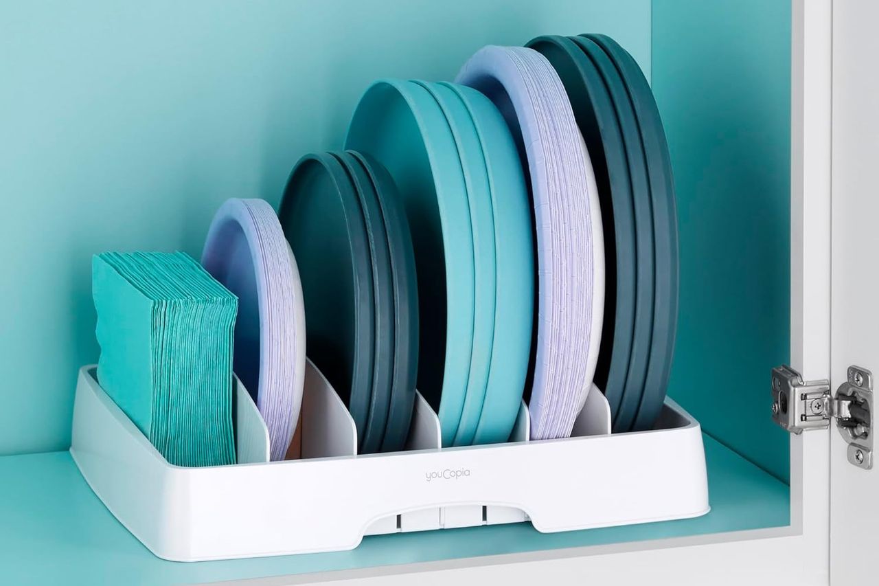 YouCopia StoraLid Food Container Lid Organizer Credit: Amazon