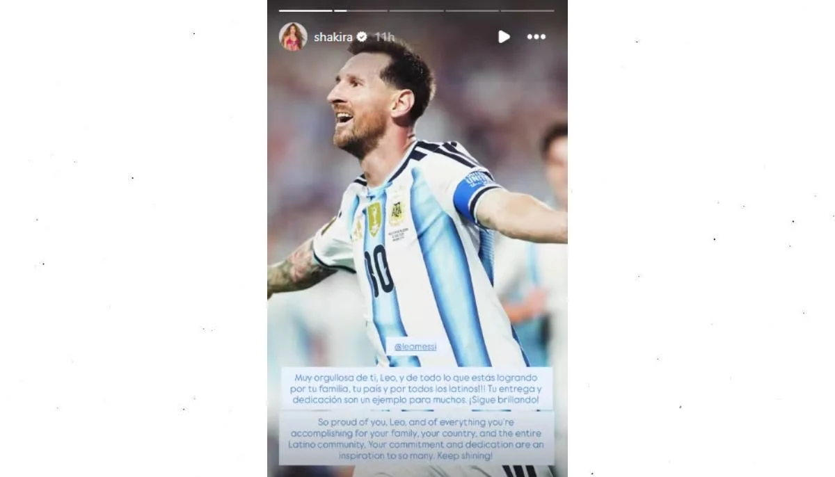 Shakira celebrates Messi’s achievement in Fifa World Cup