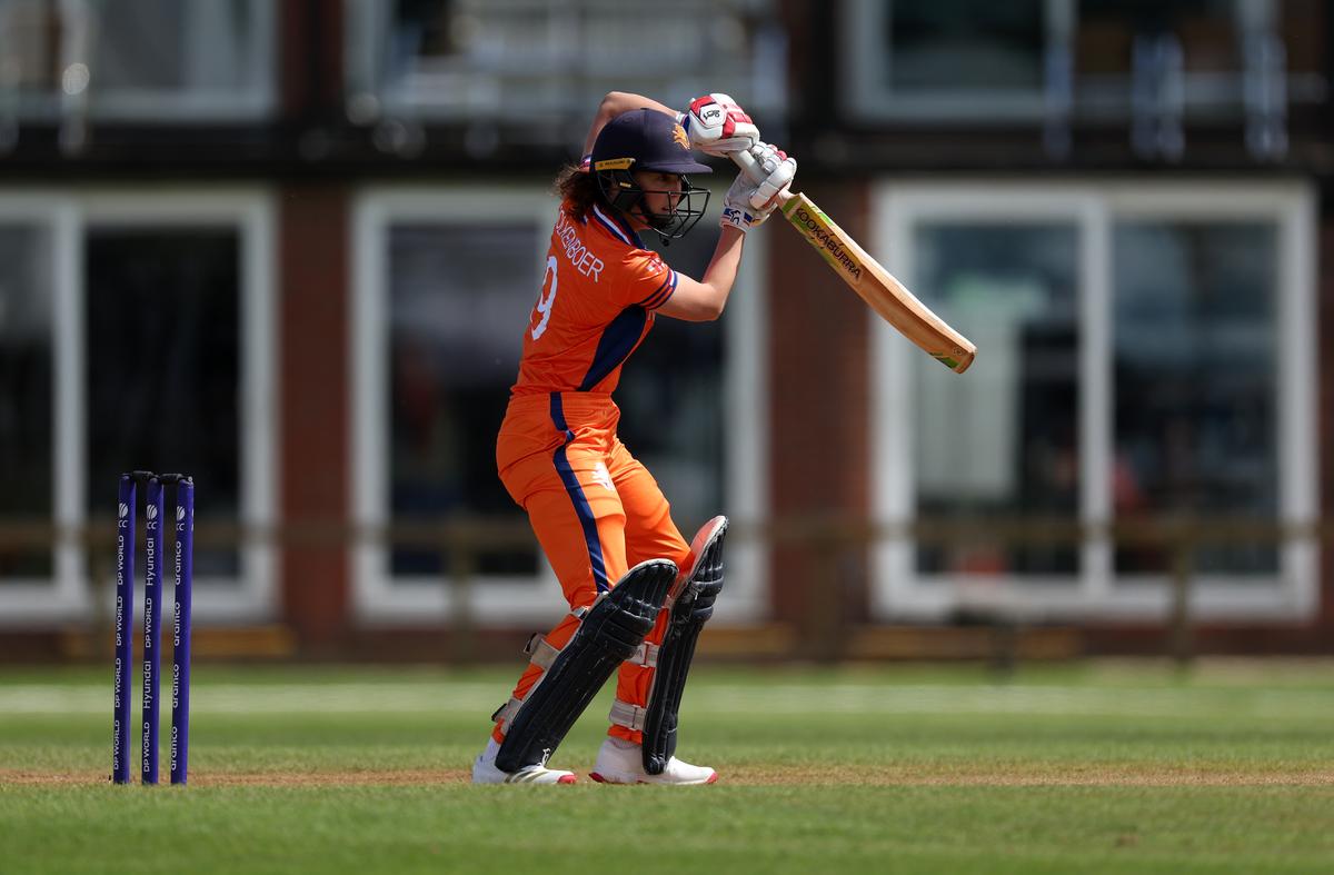 Phebe Molkenboer of Netherlands during the ICC Women's T20 World Cup England & Wales 2026 warm up match. Phebe Molkenboer of Netherlands during the ICC Women's T20 World Cup England & Wales 2026 warm up match.