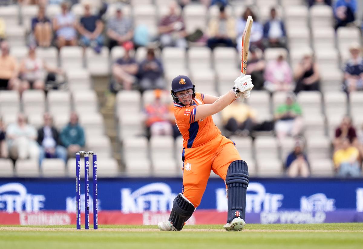Heather Siegers of the Netherlands during the ICC Women's T20 World Cup match at the Hampshire Bowl, Southampton. Heather Siegers of the Netherlands during the ICC Women's T20 World Cup match at the Hampshire Bowl, Southampton.