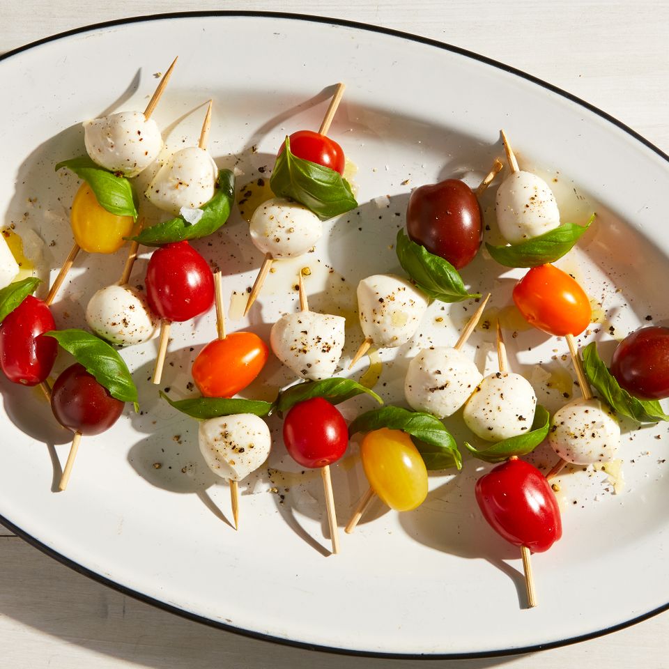 Tomato-Basil Skewers Credit: Photographer / Jen Causey, Food Stylist / Emily Nabors Hall