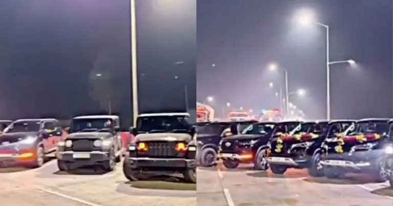 politician son blocks highway for filming reels