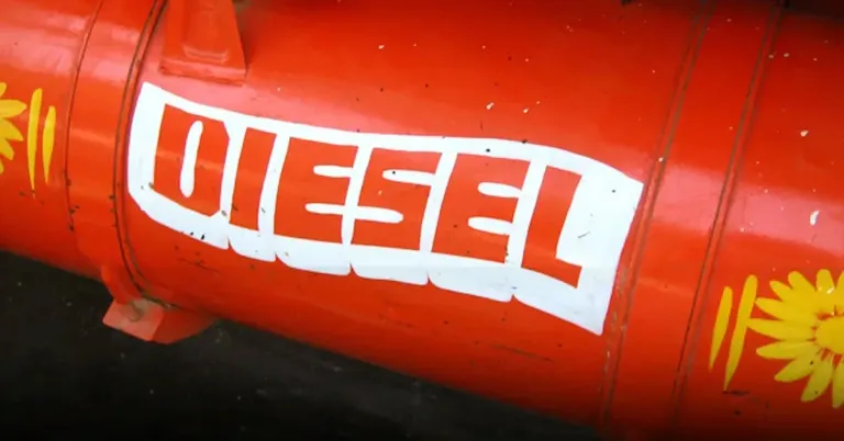 diesel tank of truck