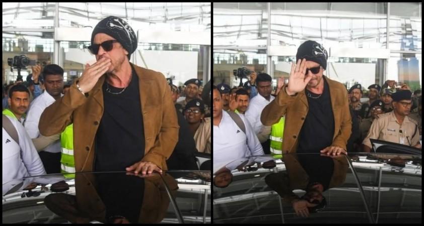 'Namma Mangaluru': Shah Rukh Khan dances to 'Jhoome Jo Pathaan', blows flying kisses at real estate event, gets mobbed by fans at Mangaluru airport
