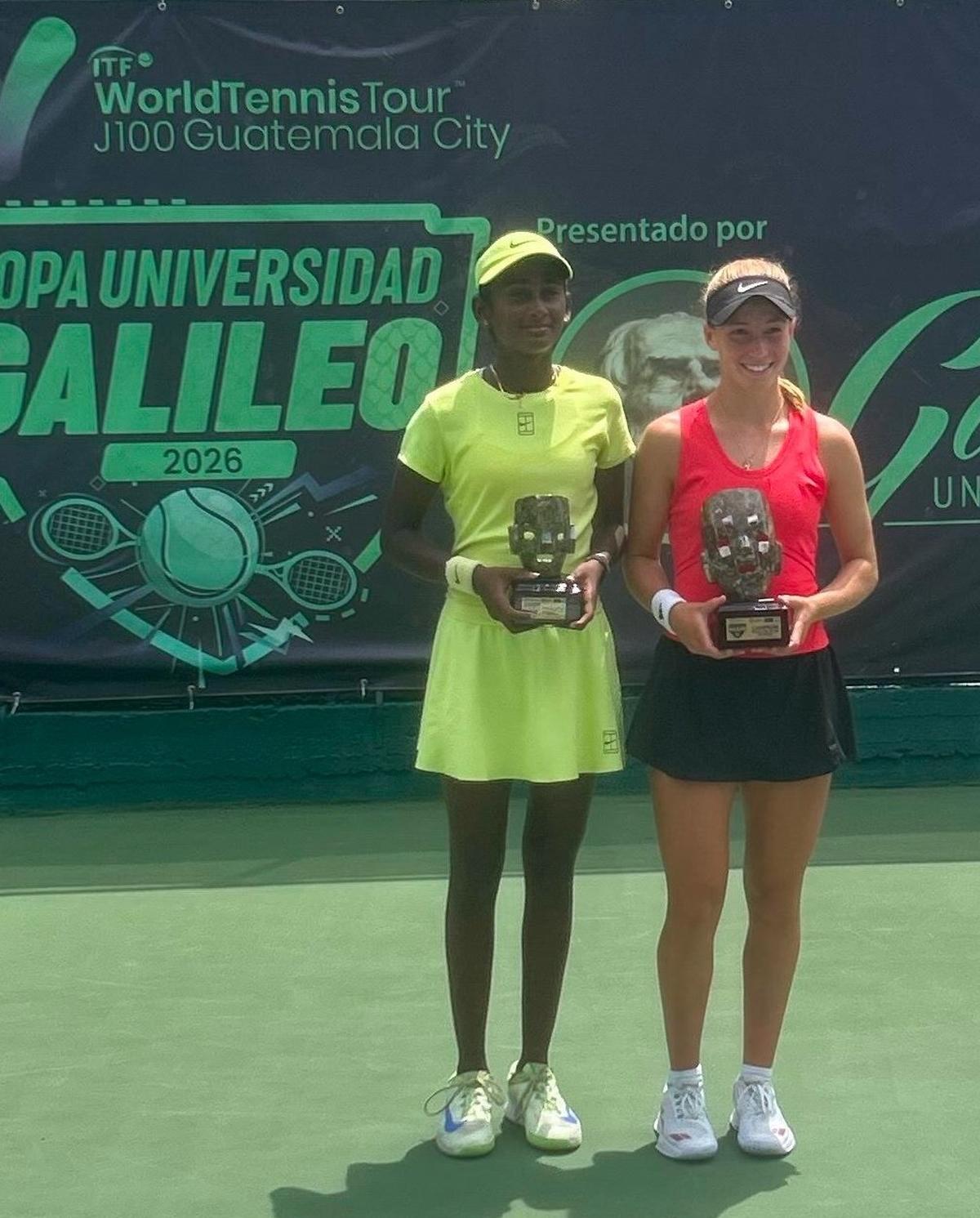 Srishti Kiran (left) of India and Ellery Mendell of the USA. Srishti Kiran (left) of India and Ellery Mendell of the USA.