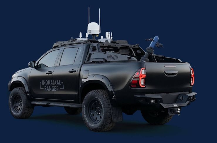 indrajaal ranger toyota hilux anti-drone ai powered suv 2