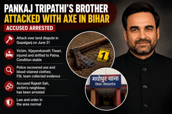 Pankaj Tripathi's elder brother attacked over land dispute in Bihar Pankaj Tripathi's elder brother attacked over land dispute in Bihar