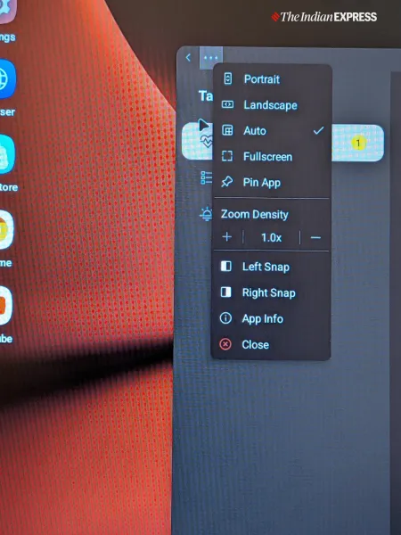 The notebook is powered by PrimeOS, which is based on Android. (Image credit: Anuj Bhatia/ The Indian Express) 