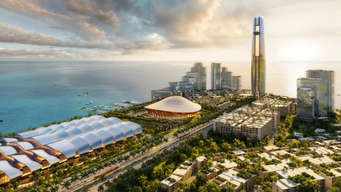 Artists impression of the theater where APEC 2027 will be held in Phu Quoc. Photo courtesy of Sun Group