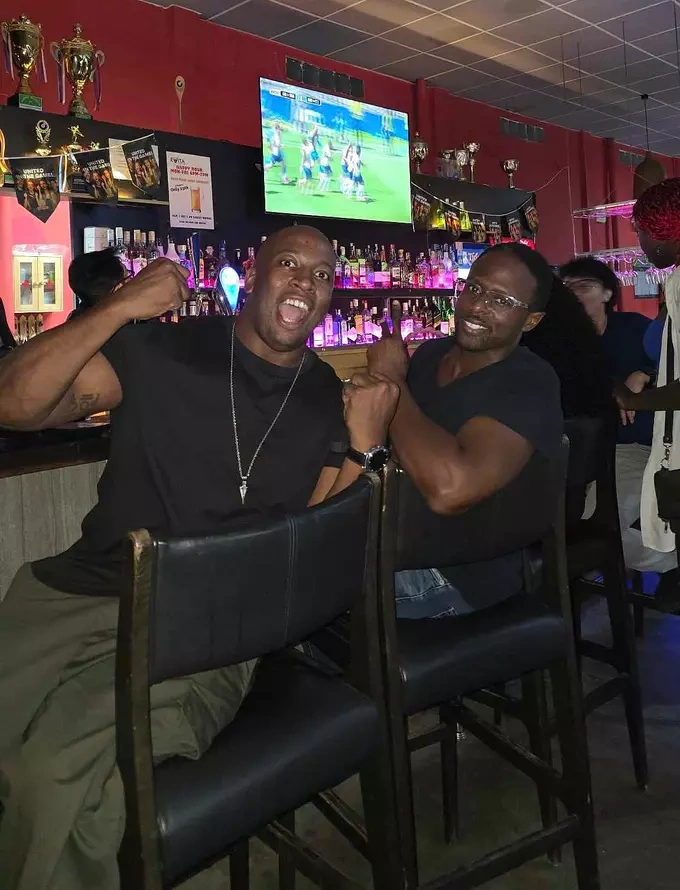 Marquez Ryan (L) cheers on the U.S. national team during the World Cup match on June 20, 2026. Photo courtesy of Marquez Ryan
