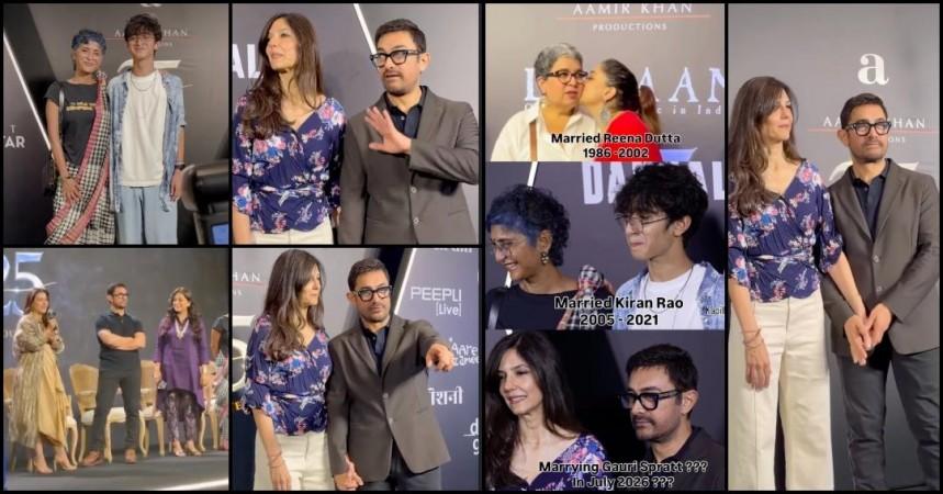 'He has great taste in women': Kajol teases Aamir Khan in front of ex-wife Kiran Rao; Aamir holds GF Gauri Spratt's hand, fans call it cringe 'He has great taste in women': Kajol teases Aamir Khan in front of ex-wife Kiran Rao; Aamir holds GF Gauri Spratt's hand, fans call it cringe