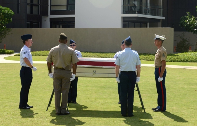 Vietnam hands over the remains recovered during a recent joint Vietnam – US excavation in Dan Hoa commune of Quang Tri province. Photo by Vietnams Ministry of Foreign Affairs.