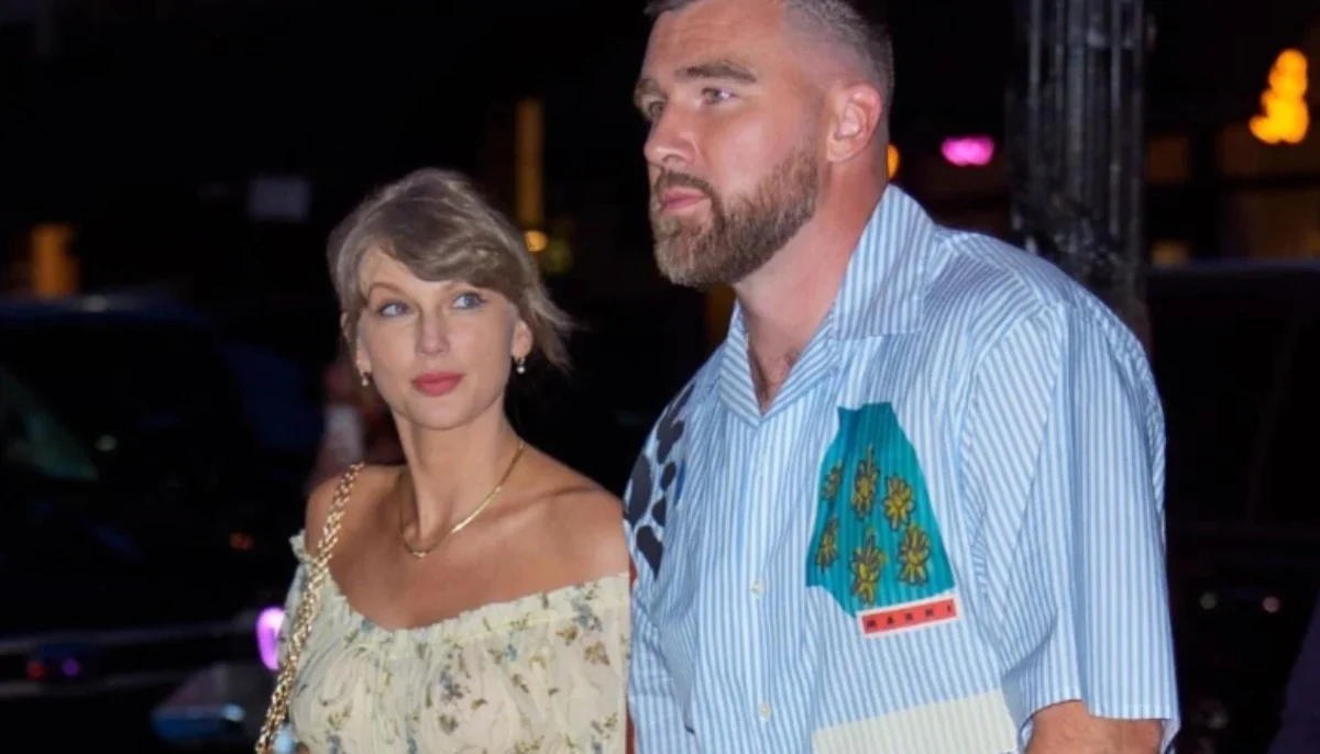 Taylor Swift and Travis Kelce.