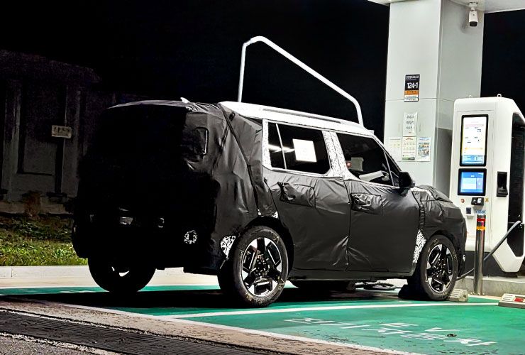kia syros ev rear spied in korea kia syros ev rear spied in korea
